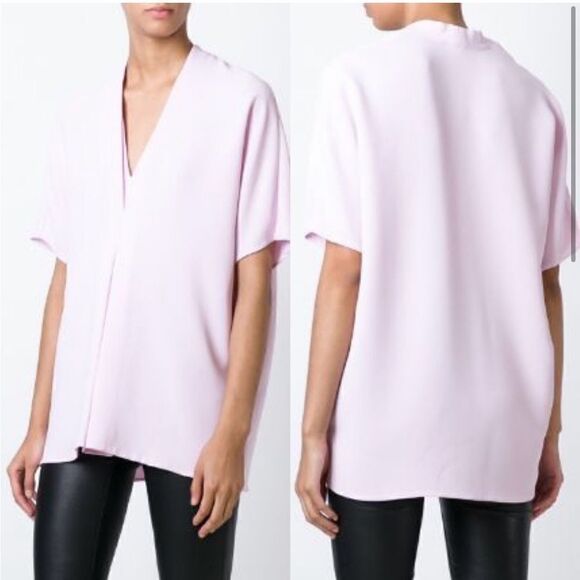 VINCE LAYERED V CREPE BLOUSE Sz XS - Picture 2 of 9